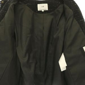 23区 vingt-trois 26SS GIOLICA ノーカラーツイードジャケット ラメ 38 ブラック