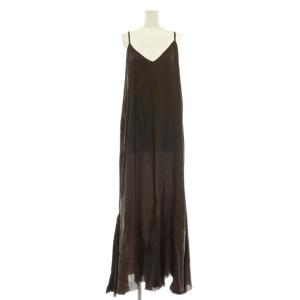 Wash Maxi One piece ワンピース ロング キャミソール ダークブラウン /DO OS
