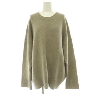 Cashmere Oversized プルオーバー ニット セーター 長袖 カシミヤ F モカ 20080500824030