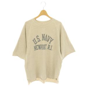 NEWPORT RAGLAN TEE Tシャツ カットソー プリント M グレージュ /CX OS