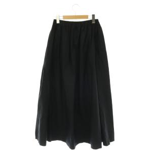 Deuxieme Classe 25SS Pleasantly スカート フレア ギャザー スリット 36 ブラック 25-060-500-7110-1-0