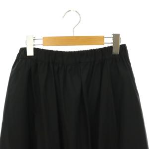 Deuxieme Classe 25SS Pleasantly スカート フレア ギャザー スリット 36 ブラック 25-060-500-7110-1-0