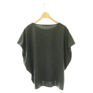 23区 vingt-trois 25SS スムースデザインフレンチスリーブTシャツ カットソー 38 チャコールグレー