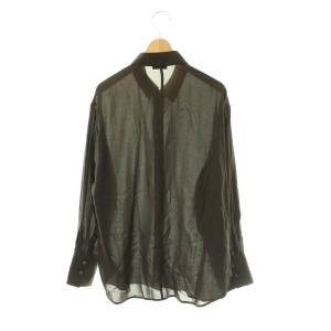 VERMEIL par iena 25SS キュプラコットンフォルムシャツ 長袖 ブラウン /DO OS