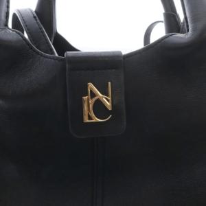 himiko NICAL ラウンドレザーショルダーバッグ ハンドバッグ 2way ブラック /YO29