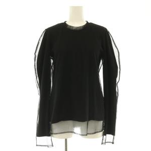 MESH LAYERED COMPACT TOPS トップス カットソー 長袖 1 ブラック /MY OS