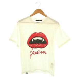 BLOODY CREAM Tシャツ プリント クルーネック 半袖 S 白 ホワイト /HS OS SH