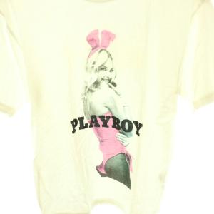 HYSTERIC GLAMOUR × PLAYBOY PLAYMATE ASHLEY Tシャツ クルーネック プリント 半袖 S 白 ホワイト