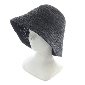 RAFFIA BRAID CROCHET HAT ラフィアブレード ハット 帽子 2 黒 ブラック /SR