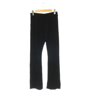 Deuxieme Classe 24SS Rayon リブパンツ フレアパンツ ブラック /ES OS