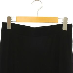 Deuxieme Classe 24SS Rayon リブパンツ フレアパンツ ブラック /ES OS