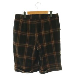 BURBERRY LONDON チェックハーフパンツ ウール 44 ブラック ブラウン /HK OS