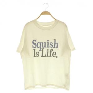 24SS Squish is Life プリント Tシャツ 半袖 コットン ホワイト /MY OS