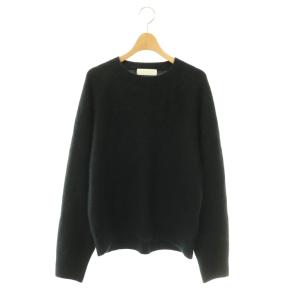 アパルトモン 25AW フォックスブレンドラメクルーネックプルオーバー ニット セーター 長袖 黒 ブラック