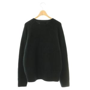 AP STUDIO アパルトモン 25AW フォックスブレンドラメクルーネックプルオーバー ニット セーター 長袖 黒 ブラック