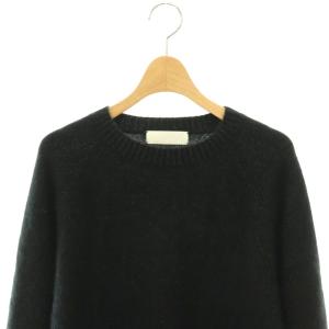 AP STUDIO アパルトモン 25AW フォックスブレンドラメクルーネックプルオーバー ニット セーター 長袖 黒 ブラック