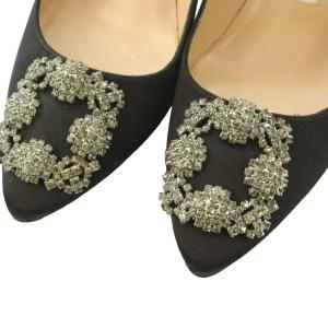 MANOLO BLAHNIK HANGISI パンプス 36.5 ブラック