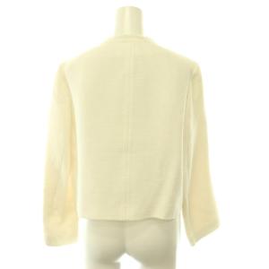 ANAYI 24SS コットンプリペラポケットジャケット ノーカラー 金ボタン 38 白 /CX OS
