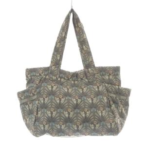 花柄 トートバッグ ハンドバッグ グレー /SR