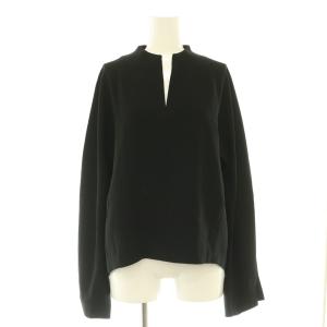 25SS RUE スリットネックフォルムブラウス 長袖 4 ブラック /HK OS