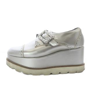 ワッツスニーカー プラットフォーム 厚底 35.5 シルバー色 /YO32