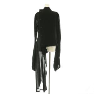 Yohji Yamamoto 25SS BALLOON SLEEVE WRAP JACKET 2 ブラック