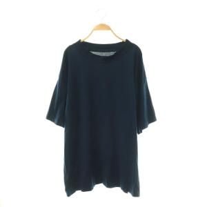 モックネック Tシャツ カットソー 五分袖 M 紺 ネイビー /HS OS AD