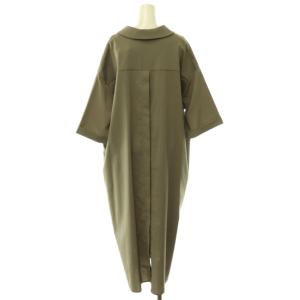 BEARDSLEY 25SS バックオープンシャツワンピース スキッパー F モカブラウン /CX OS