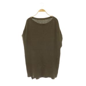 F/S Tunic ニット カットソー シルク混 半袖 グレイッシュカーキ /HS OS