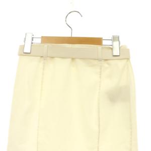 PRADA ベルト付き タイトスカート ミニ ストレッチ 38 ホワイト /HK OS