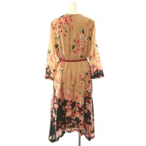 Max Mara シルク ワンピース フラワープリント 38 ベージュ