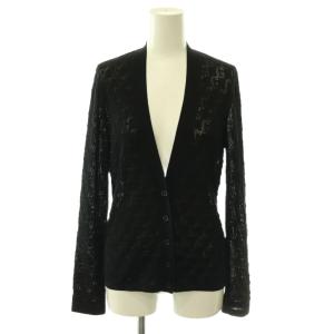 SILK AND COTTON CARDIGAN WITH GG PATTERN