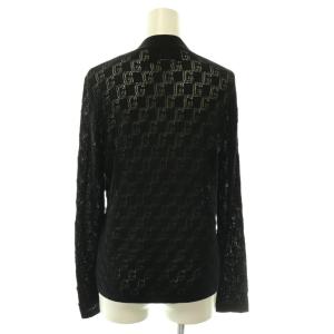 GUCCI SILK AND COTTON CARDIGAN WITH GG PATTERN
