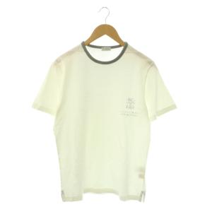Tシャツ カットソー S 白 グレー DL92825 /MI OS AD