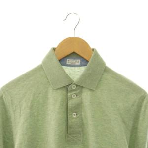 BRUNELLO CUCINELLI ニットポロシャツ 46 緑 DB92358 /MI OS AD