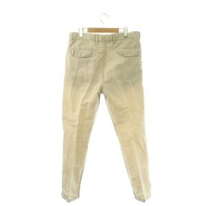 BRUNELLO CUCINELLI LEISURE FIT 2タック リネン テーパードパンツ 48 生成り /MI OS AD
