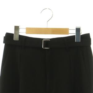 Spick&Span 24AW PEカルゼベルテッドパンツ ワイド 38 濃紺 /MI OS