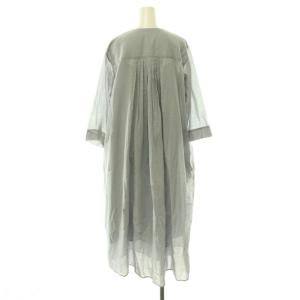 SYBILLA 24SS ピンタックゴールドステッチドレス ワンピース インナー付き M ライトグレー /CX OS