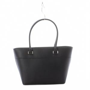 kate spade new york トートバッグ 黒 ブラック 台形シルエット ロゴプレート 無地 /RI OS