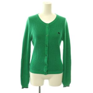 コットン ニット カーディガン 長袖 38 グリーン /NR OS