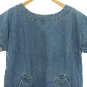 BURBERRY BLUE LABEL デニム 半袖 ワンピース ミニ 38 ブルー /HK OS