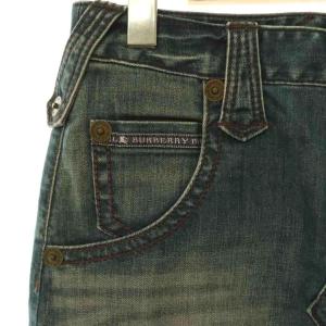 BURBERRY BLUE LABEL デニムミニスカート 台形 ジッパーフライ 25 紺 /NR OS