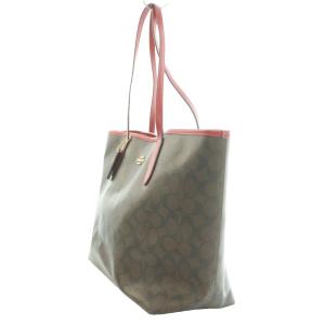 COACH シグネチャー シティ トート バッグ ハンド ダークブラウン 黒 ブラック 5696 /SS OS