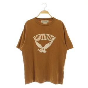 NORTHVIEW Tシャツ イーグルプリント 半袖 M ブラウン /MY OS