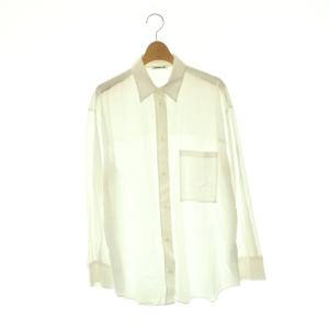 25AW Cotton Sheer Wash Shirt シャツ 長袖 シアー ホワイト /DO OS