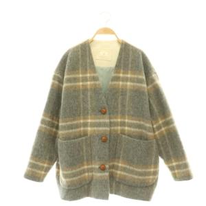 25AW ウールモヘアジャケット チェック F グレー