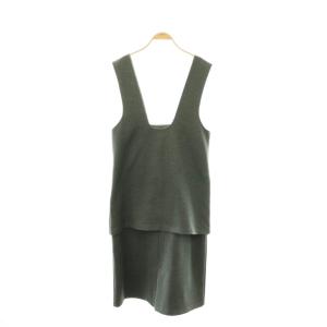 nagonstans layered jumper skirt ジャンパースカート ワンピース S グレー /ES OS
