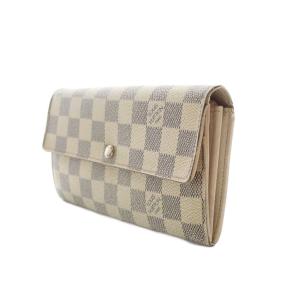 LOUIS VUITTON ポルトフォイユサラ 長財布 ウォレット アイボリー ネイビー 二つ折り スナップボタン開閉 ダミエ柄 N61735