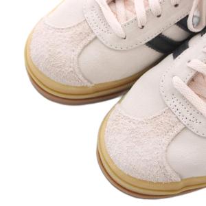 adidas GAZELLE スニーカー 23.5cm ピンク 黒 ブラック プラットフォームソール ボア付きシュータン