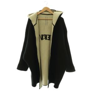 24FW Porterville ニットフードコート S ブラック ベージュ